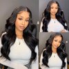 Siji Mei Body Wave Lace Front Wigs Human Hair for Black Women 4x4 Lace Closure Wigs Human Hair Pre Plucked 180% Density Brazilian Glueless Wigs Human Hair 30 Inch