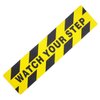 5 Pieces Watch Your Step Warning Sticker Adhesive Tape Anti Slip Abrasive Tape for Workplace Safety Wet Floor Caution, 6 by 24 Inches
