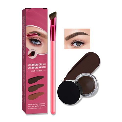 DAGEDA 4D Laminated Eyebrow Brush Kit, Multifunction Angled Eyebrow Pen with Waterproof Brow Gel, Natural and Thick Eyebrow Makeup, Eyebrow Home Grooming kit for Women(Taupe)
