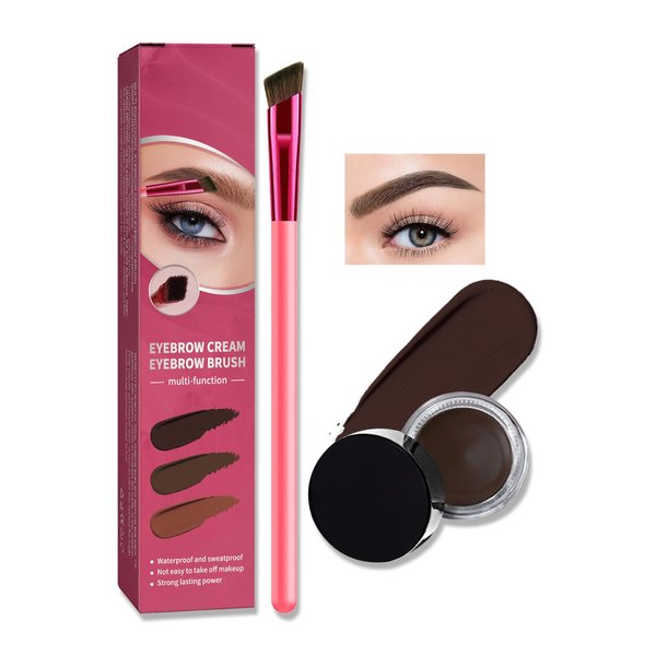 DAGEDA 4D Laminated Eyebrow Brush Kit, Multifunction Angled Eyebrow Pen with Waterproof Brow Gel, Natural and Thick Eyebrow Makeup, Eyebrow Home Grooming kit for Women(Taupe)