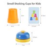 SEISSO Quick Stacking Cups, Stack Cups Set Engaging Educational Speed Training Cup Stacking Set for Kids Games, 30 Stack Cups with 54 Challenge Cards, 1 Bell