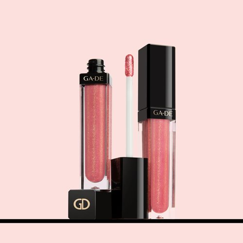 GA-DE Crystal Lights Lip Gloss, 826 - Enriched with Light-Reflecting Crystal Pearls - Smooth Silky, Rich Color - Moisturizes and Adds Shine - 0.2 oz