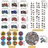 Dirt Bike Party Favor Supplies, Including Gift Bag Tattoo Stickers Badge Slap Bracelets Silicone Wristbands DIY Stickers Keychain, for Motorcycle Theme Party Club Gift Boy Birthday Party Fillers