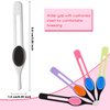 Chumia 5 Pieces Non-Slip Grip Tweezers Slanted Tip Stainless Steel Tweezer Wide Precision Tip Clip Tweezer for Ingrown Hair Eyebrow Shaping Splinter Blackhead Remover (Colorful Rubber Grip)