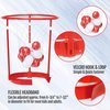 Novelty Place Head Hoop Basketball Party Game Set for Kids & Adults - 2 Adjustable Basketball Headband with 20 Balls - Red & White