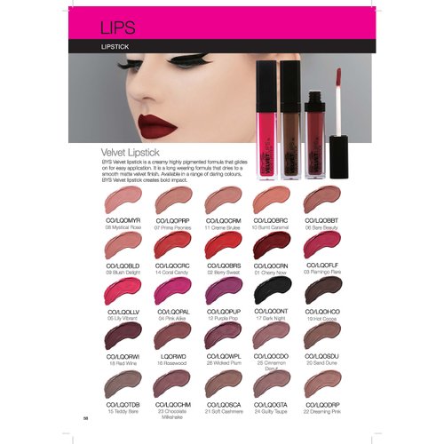 BYS Velvet Lips Liquid Lipstick Cherry Now Red