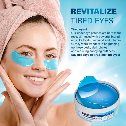 Glalove 30 Pairs Under Eye Patches: Retinol Collagen Eye Gels Pads - Eye Mask for Dark Circles, Wrinkles Puffy & Bags - Anti-Aging & Rejuvenating Eye Masks Women & Men