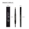 JIALII Waterproof eyebrow pencil Professional makeup eyebrow pencil Auto-rotating eyebrow pencil Double-ended eyebrow pencil (04#Light Brown)