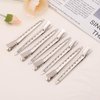 yoyokid 60PCS Hair Clips For Styling, 3.5inch Metal Duck Billed Hair Clips For Styling Sectioning, Curler Alligator Clips Hair Pins For Thick Hair Roller Salon, Silver