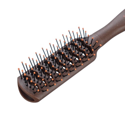 Coconut Oil Infused Vent Brush with Bristles for Blow-drying, Styling, Curling, and Straightening - Suitable for All Hair Types