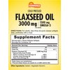 Sundance Flaxseed Oil 3000mg | 90 Softgels | with 1500mg Omega-3 | Cold Pressed | Non-GMO and Gluten Free Supplement