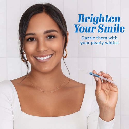 Teeth Whitening Gel for Trays, 4 Take Home Syringes, 35% Carbamide Peroxide, with Potassium-Nitrate, Trays Not Included, USA Made, Kosher Teeth Whitening Kit by Everest VAAS