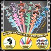 Monster Truck Party Favors Serve 12 including Drinking Straws, Mini Pull Cars, Keychains, Gift Bags, DIY Stickers, Temporary Tattoos, Monster Truck Party Supplies for Kids, Boys, Birthday