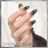 GAOY Jelly Nude Black Gel Nail Polish, 16ml Sheer Neutral Translucent Soak Off Gel Polish, UV Light Cure for Nail Art DIY, 1724 Smoked Glass