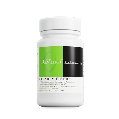 DAVINCI Labs Clearly Fiber - Supplement to Support Intestinal Regularity, Normal Bowel Function, and Triglyceride Levels Within Normal Ranges* - Vegetarian - Gluten-Free - 30 Servings