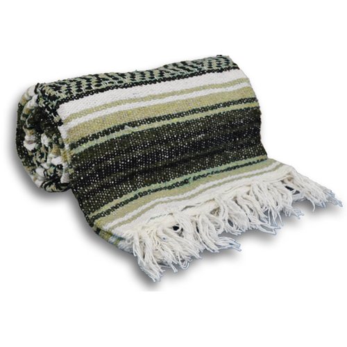 YogaAccessories Traditional Mexican Yoga Blanket - Light Brown