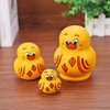 10 Pcs Wooden Yellow Duck Handmade Russian Nesting Dolls Toys, Cute Lovely Animal Matryoshka Stacking Dolls Home Decor, Educational Learning Toys for Adults