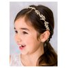 SWEETV Flower Girl Headpiece for Wedding Headband Princess Hair Accessories Little Girls Toddler Kids Crystal Hair Bands for Birthday Party Photography