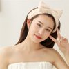 LAOJU Spa Headband Facial Makeup Hairband Bowknot Head Wrap Microfiber Headbands Elastic Hair Band for Washing Face Mask Shower Yoga Sports 2PCS
