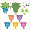 Chivertion 20 Sets Religious Mother's Day Flower Pot Handprint Craft Kit for Kids Classroom with Satin Cording and DIY Craft Gift for Mother's Day Sunday School Activity