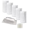 Sterile Krinkle Kerlix Type Gauze Bandage Rolls [Pack of 5] Highly Absorbent Fluff 100% Cotton Bandages Roll 4.5"x4.1yds 6-Ply - Individually Wrapped Mesh Gauzes + 1 Roll of Vakly Medical Tape
