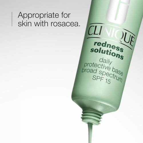 Clinique Redness Solutions Daily Protective Base Broad Spectrum SPF 15 Oil Free Tinted Face Primer | Color Corrector + Appropriate for Skin with Rosacea