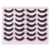 False Eyelashes Russian Strip Lashes Fluffy Fake Eyelashes Extension D Curl Wispy Handmade Soft Reusable 14 Pairs Lashes Pack