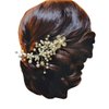 Pearl Bead Floral Design Hair Comb for Women