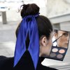 Pack of 2 Knotted Bow Hair Scrunchies Elastic Hair Scarf Hair Ties Bands Satin Hair Ribbon Scrunchy Ponytail Holder for Women and Girls,Hair Scarf Scrunchies,Hair Accessories (Royal Blue)
