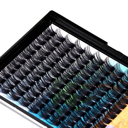 Dedila120Pcs 8-20mm Available Handmade D Curl Wide Stem Individual False Eyelashes Cluster Eyelash Extensions Dramatic Look Volume Eye Lashes Set Home DIY Lashes (10mm)