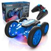Force1 Tornado LED Remote Control Car for Kids- Double Sided Driving Fast RC Cars 360 Flips, Outdoor 4WD Off Road Stunt Car, All Terrain Tires, RC Crawler Rechargeable Battery and Easy Kids Car Remote