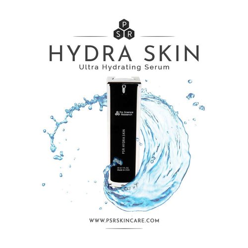 PSR Hydra Skin – Moisturizing Serum, Hyaluronic Acid for Hydrated Skin, Original Face Moisturizer for Dry Skin, Anti-Aging Serum for Smoothening Fine Lines, 1 fl. Oz. (30 ml)
