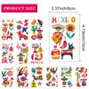 65 Pieces Cinco De Mayo Tattoos for Kids, Mexican Fiesta Temporary Tattoo Stickers, Taco Pinata Fiesta Party Decorations Favors for Adult Boys Girls, Goodie Bag Stuffers