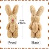 20 Pieces Mini Plush Rabbit Tiny Joint Rabbit 2.4 Inch Small Bunny Doll Soft Bunny Stuffed Animal Toys for Easter Birthday Cake Wedding Decorations Party Favors (Long Plush Style)
