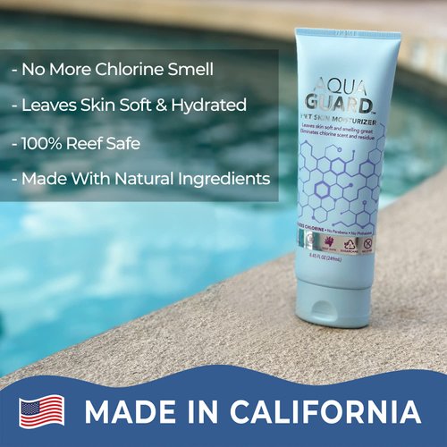 AQUA GUARD After-Swim Wet Skin Moisturizer | Leaves Skin Soft+Neutralizes Chlorine Scent&Residue | In-Shower Lotion | Saves time | Apply to wet skin then towel off | Fast Absorbing - 2-Pack