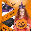 Halloween Headband Purple Witch Hat Hair Hoop Wizard Hat Headwear Black Spider Web Hair Accessories for Women Girls