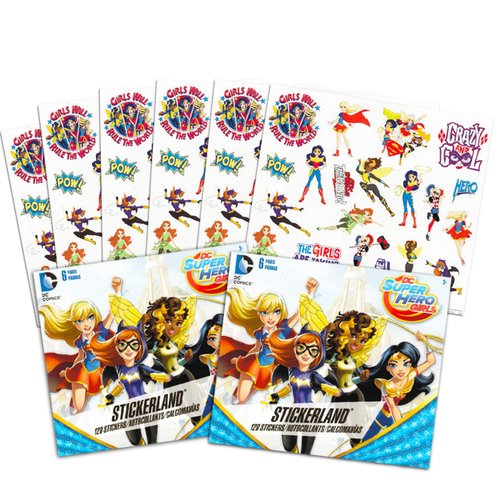 DC Super Hero Girls Tattoos Stickers Party Favors Pack - Bundle Includes 75 Temporary Tattoos and 150 Justice League Stickers Featuring Wonder Woman, Supergirl and More (Party Supplies)