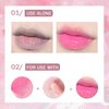 REWLKP Hydrating Lip Glow Oil, Plumping Lip Gloss, No-Sticky Transparent Moisturizing Lip Balm, Natural Lip Plumper Gloss Make Lips Fuller and Moisturizing - Coral