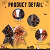 10 Pcs Halloween Jumbo Cheerleading Bow 8 Inch Cheer Hair Bows Cheerleader Hair Bows with Ponytail Holder Halloween Hair Tie Elastic Band Hair Accessories for Teens Kids Girls(Spider Web)