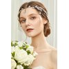 BABEYOND Elegant Rhinestone Leaf Wedding Bridal Bridesmaid Forehead Band Dangle Rhinestone Bridal Tiara Crown with Gift Box , Silver, One size