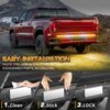 XRIDONSEN 60 inch Emergency Truck Tailgate Strobe Lights Strip 360 LED Tail Light Bar Amber White Flashing Warning Hazard Safety Rear Lights for Tow Plow Trucks Construction Vehicles Pickup Trailer