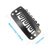 20 Pieces Hair Extension Clips U-Shape Stainless Steel Snap Clips for Wig Accessories Wig Making Tools (Black)