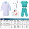 Toylink Kids Doctor Costume Pretend Play Kit with Lab Coat Carrying Bag Accessories Halloween Doctor Dress up for Boys Girls
