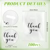 Crtiin 100 Pcs Clear Merchandise Bags Thank You Bags with Die Cut Handles T Shirt Bags Plastic Shopping Bags Clear Packaging Bags for Small Business Retail Boutique Stores Gifts (Black,9 x 12 Inch)