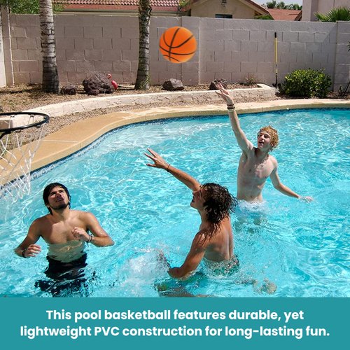 Botabee Kids Pool Basketball 2 Pack | Compatible with Intex Floating Hoops Poolside Basketball Game and Other Pool Basketball Hoop | Mini Ball for Outdoor and Poolside Play
