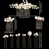 9PCS Gold Wedding Bridal Hair Combs Pearl Hair Pins Clips Vintage Hair Headpiece Jewelry for Bridesmaids Brides Flower Girls Hair Accessories