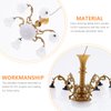 Angoily Miniature Ceiling Lamps, Mini Dollhouse Chandelier Light, Dollhouse Ceiling Light Model, Miniature Ceiling Lighting for Doll House Decoration Accessories