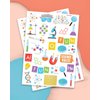 xo, Fetti Science Party Temporary Tattoos - 62 Silver Foil Styles | Future Mad Scientist Birthday Party Supplies, Educational Science Favors, Scientific Arts and Crafts