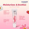 Blossom Flower Lip Gloss, High Shine Lip Gel, Scented, Thick Moisturizing Clear Lip Gloss Tubes with Nourishing Jojoba Seed Oil, Infused with Real Flowers, 0.3oz, Cherry