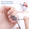 5 Pack Cuticle Trimmer Stainless Steel Cuticle Nipper Dead Skin Remover Scissors Clippers Nail Art Pusher Tools for Fingernails and Toenails